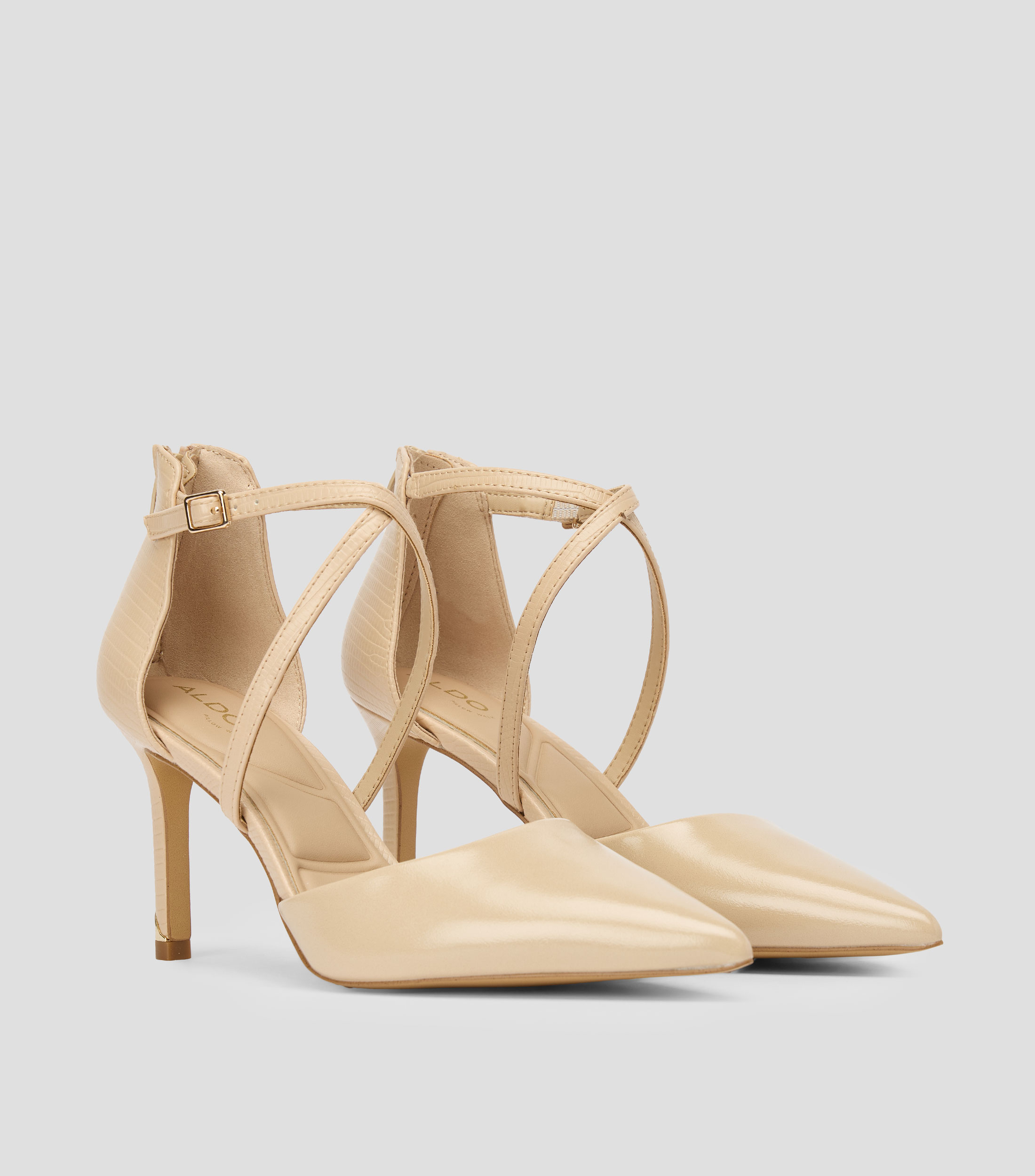 Zapatillas con tiras tacón alto de aguja Kallani Mujer